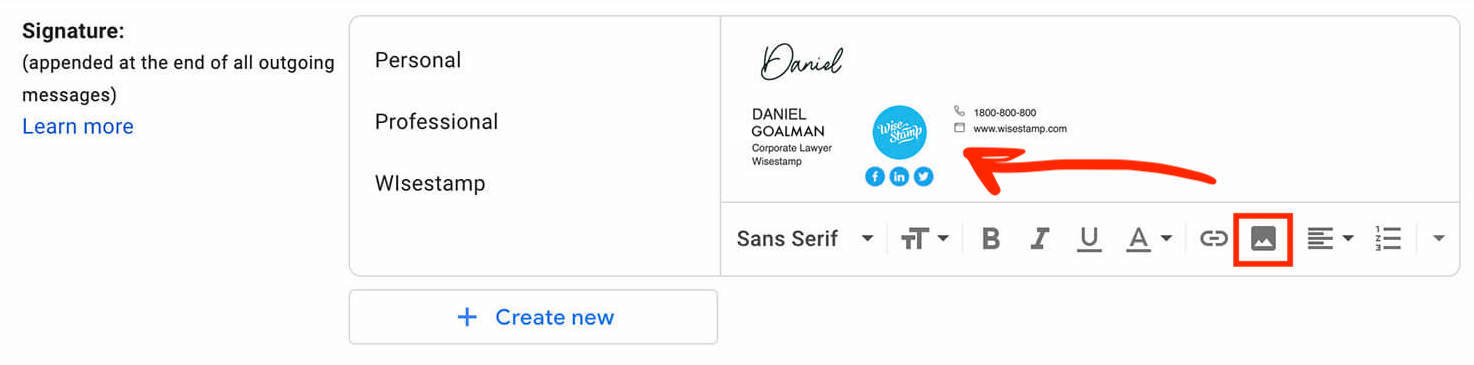 add image to gmail signature