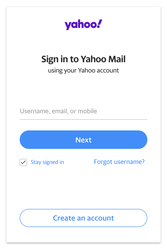 yahoo sign in