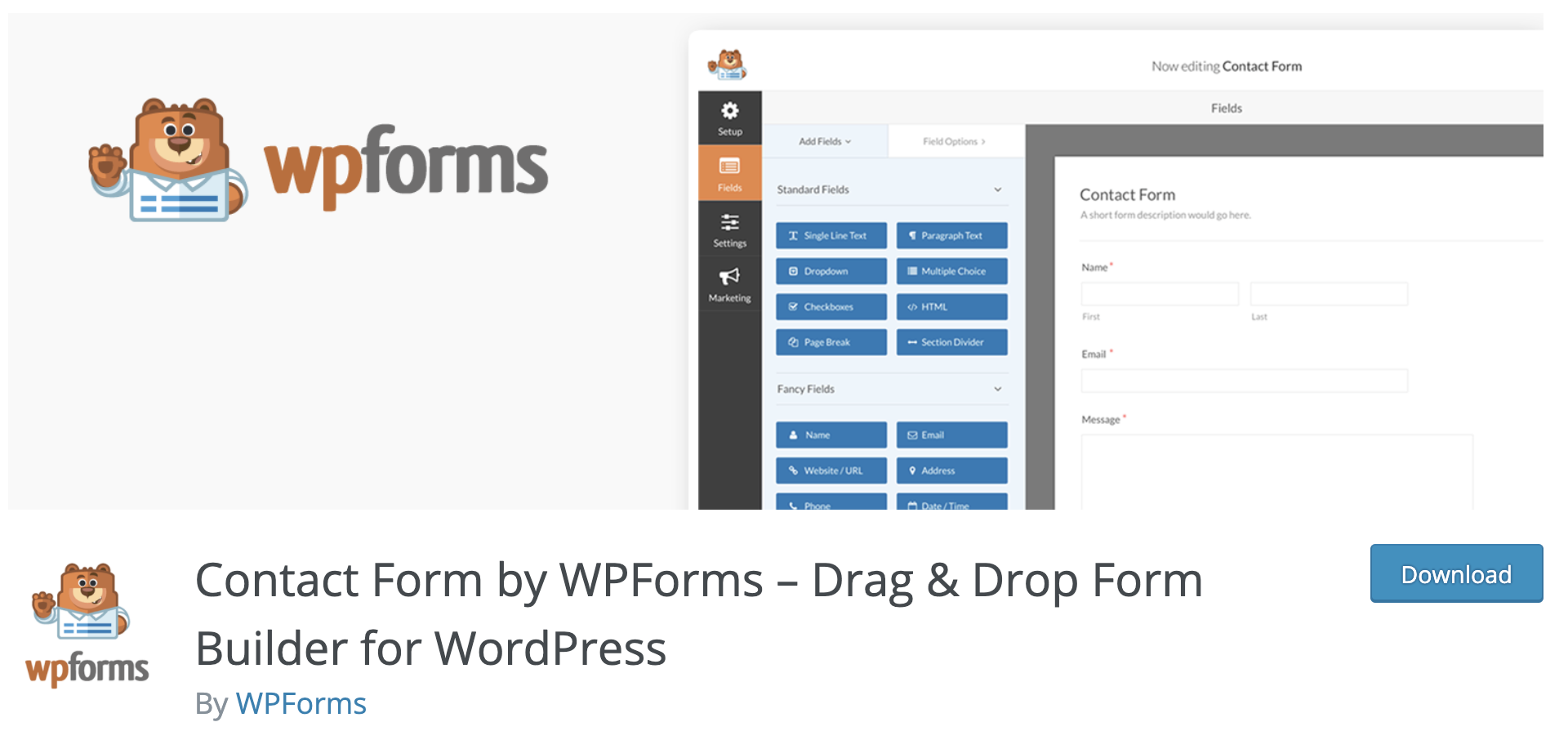 Contact Form by WPForms – Drag & Drop Form Builder for WordPress