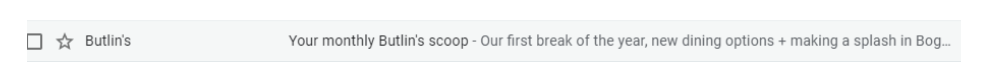 Email subject line